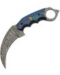 Damascus Talon Karambit Blue