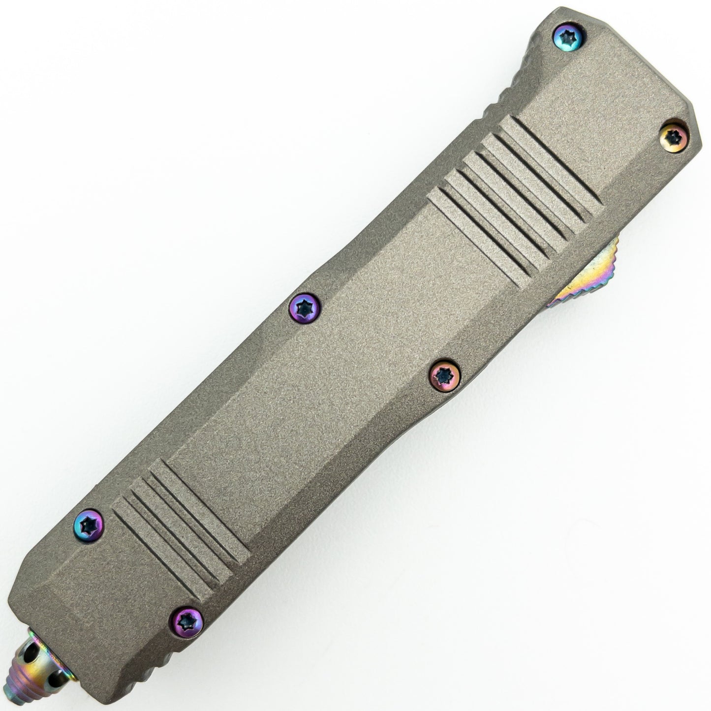 Antidote Titanium Damascus Steel Compact Out The Front Knife