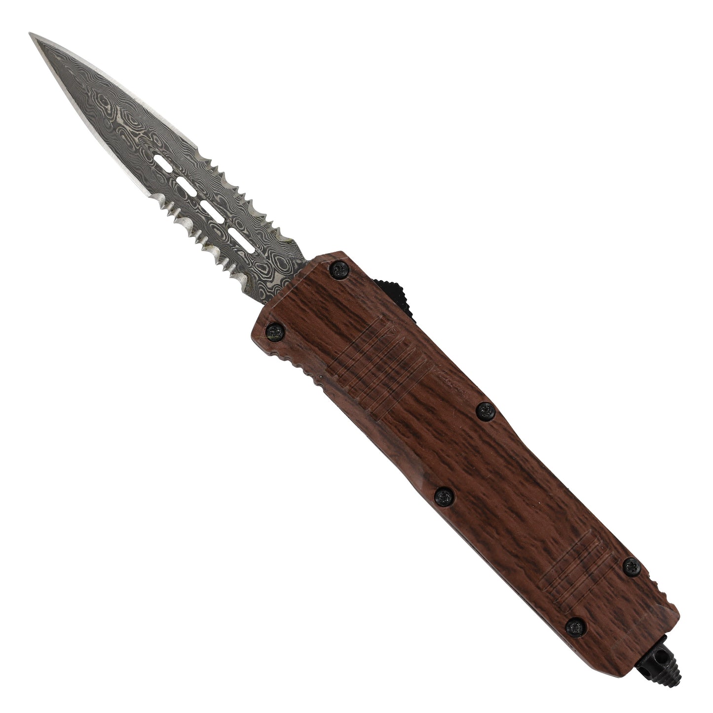 Splinter Hemorrhage Miniature Damascus Steel Automatic Out The Front Knife