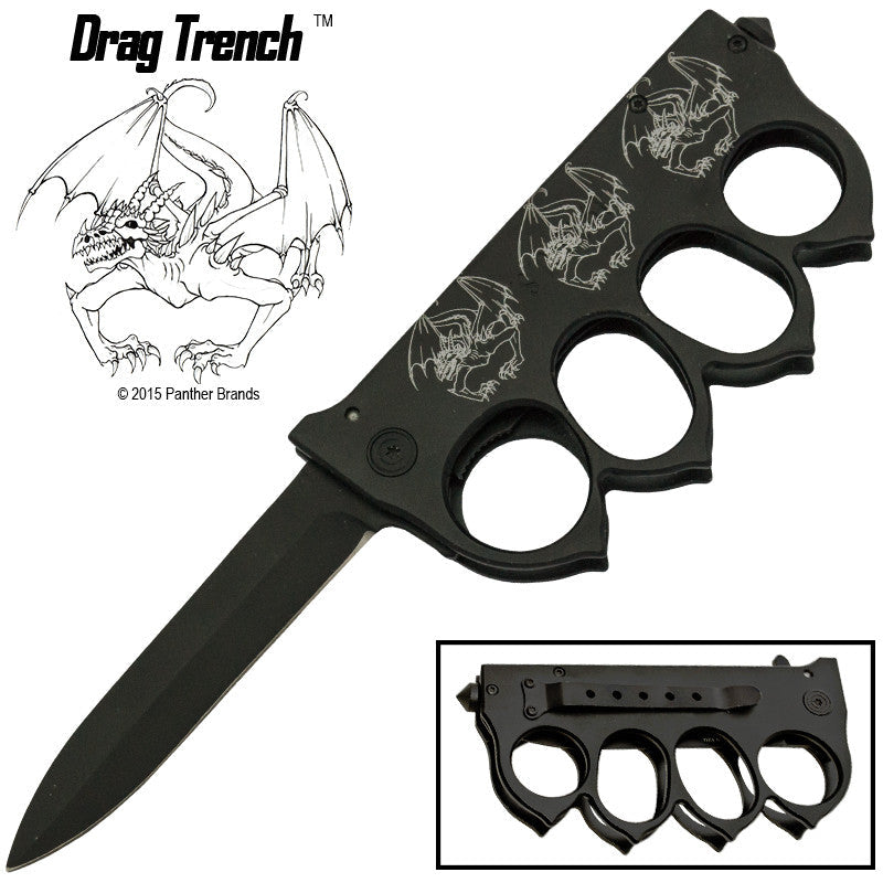 Dragon Trench Brass Buckle Spring Assisted Folder