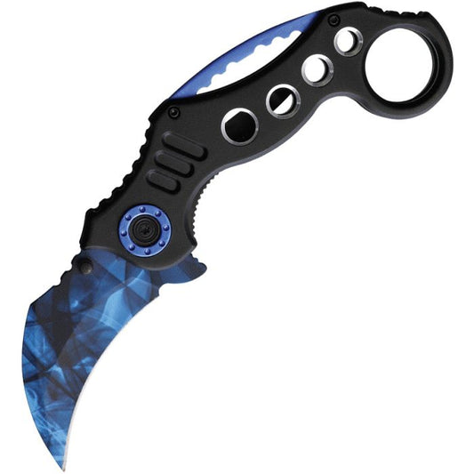 ElitEdge-Karambit Linerlock A/O Blue