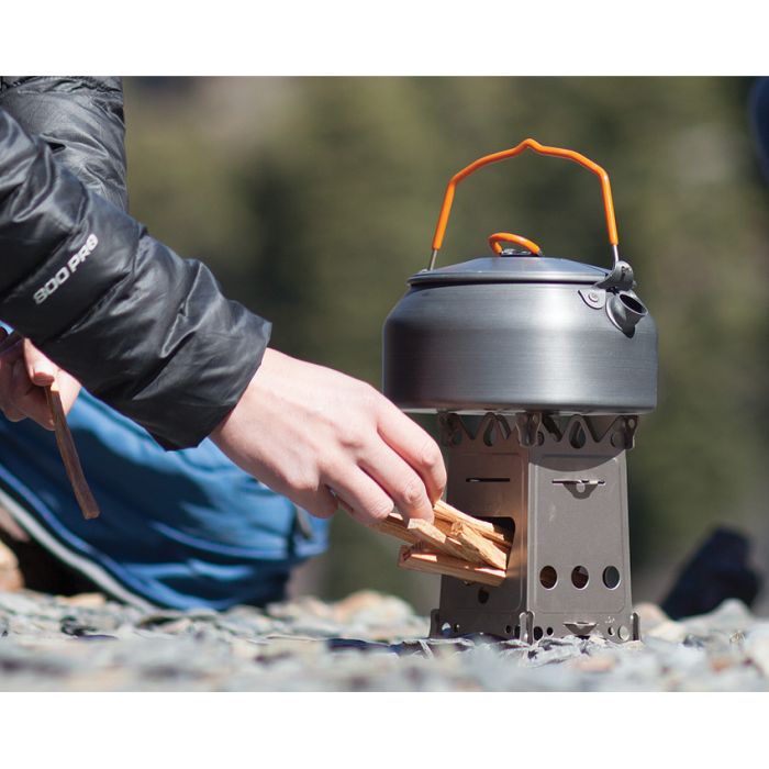 EmberLit FireAnt Camping Stove Titanium