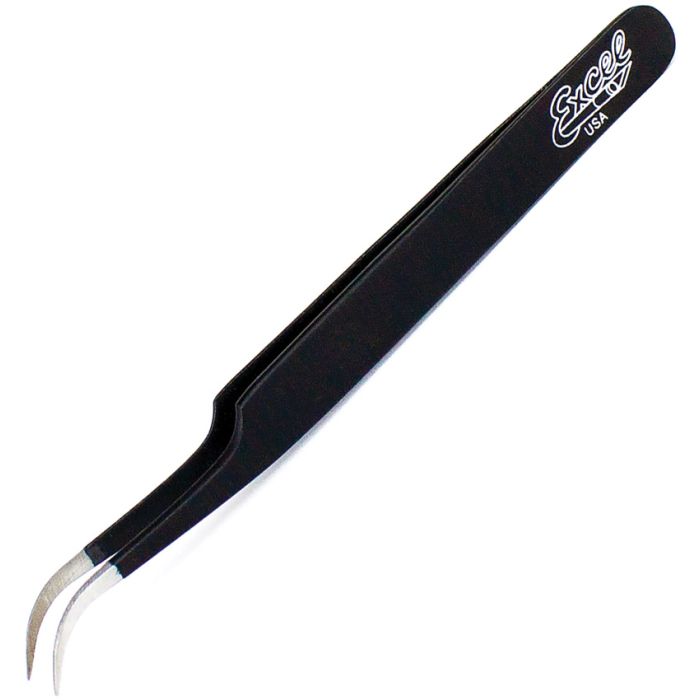 Excel Blades Slant Point Tweezers Black