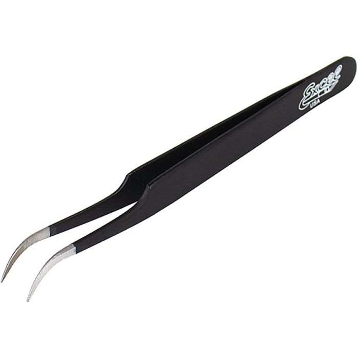 Excel Blades Slant Point Tweezers Black