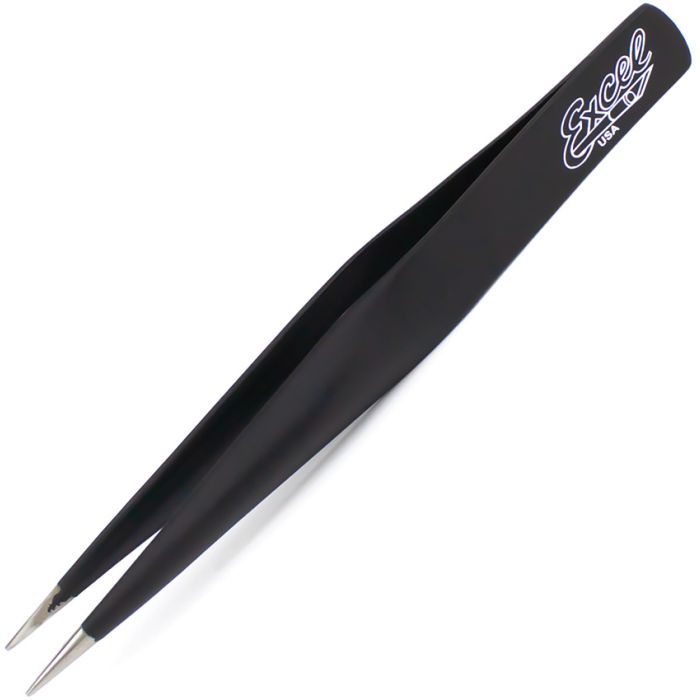 Excel Blades Hollow Handle Tweezers Black