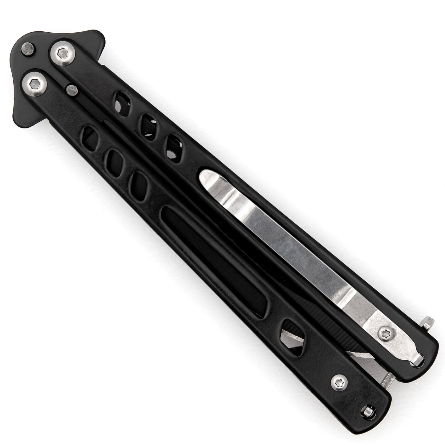 Shoots & Ladders Clip Point Balisong Butterfly Knife with Pocket Clip