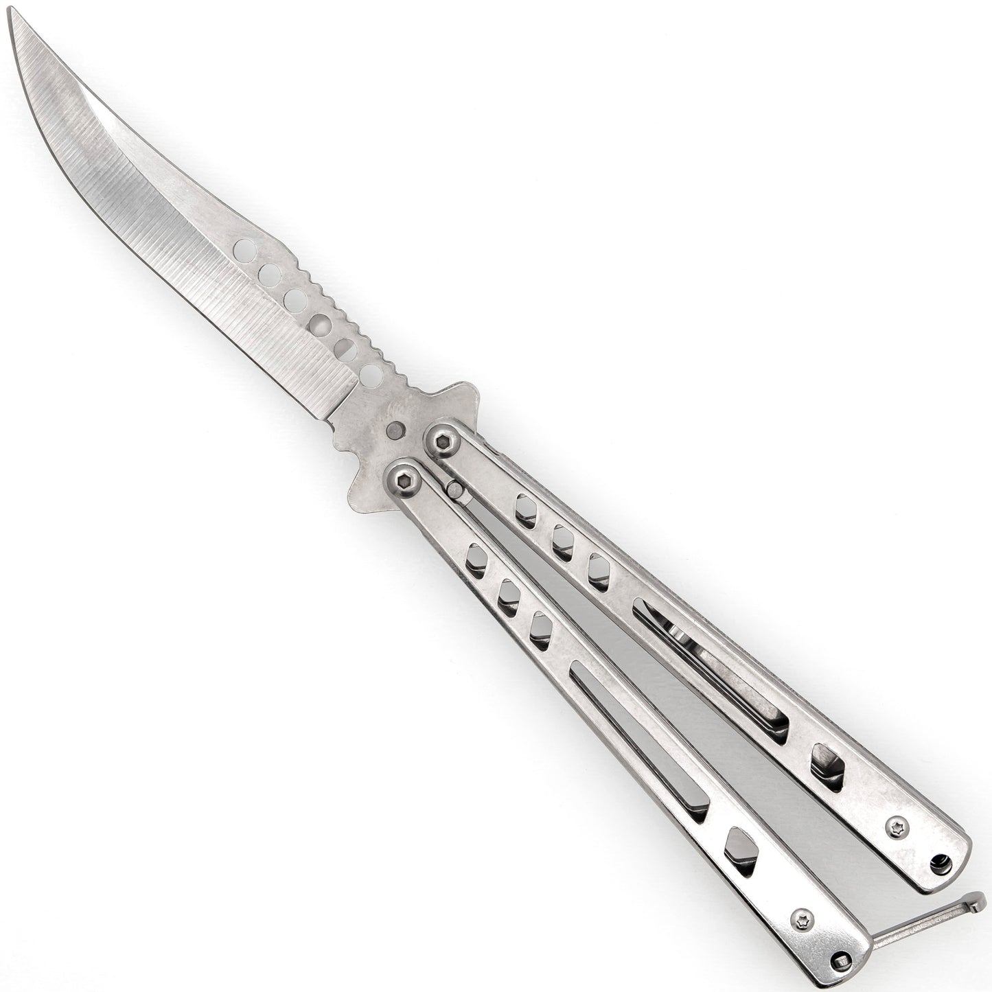 Shoots & Ladders Clip Point Balisong Butterfly Knife with Pocket Clip