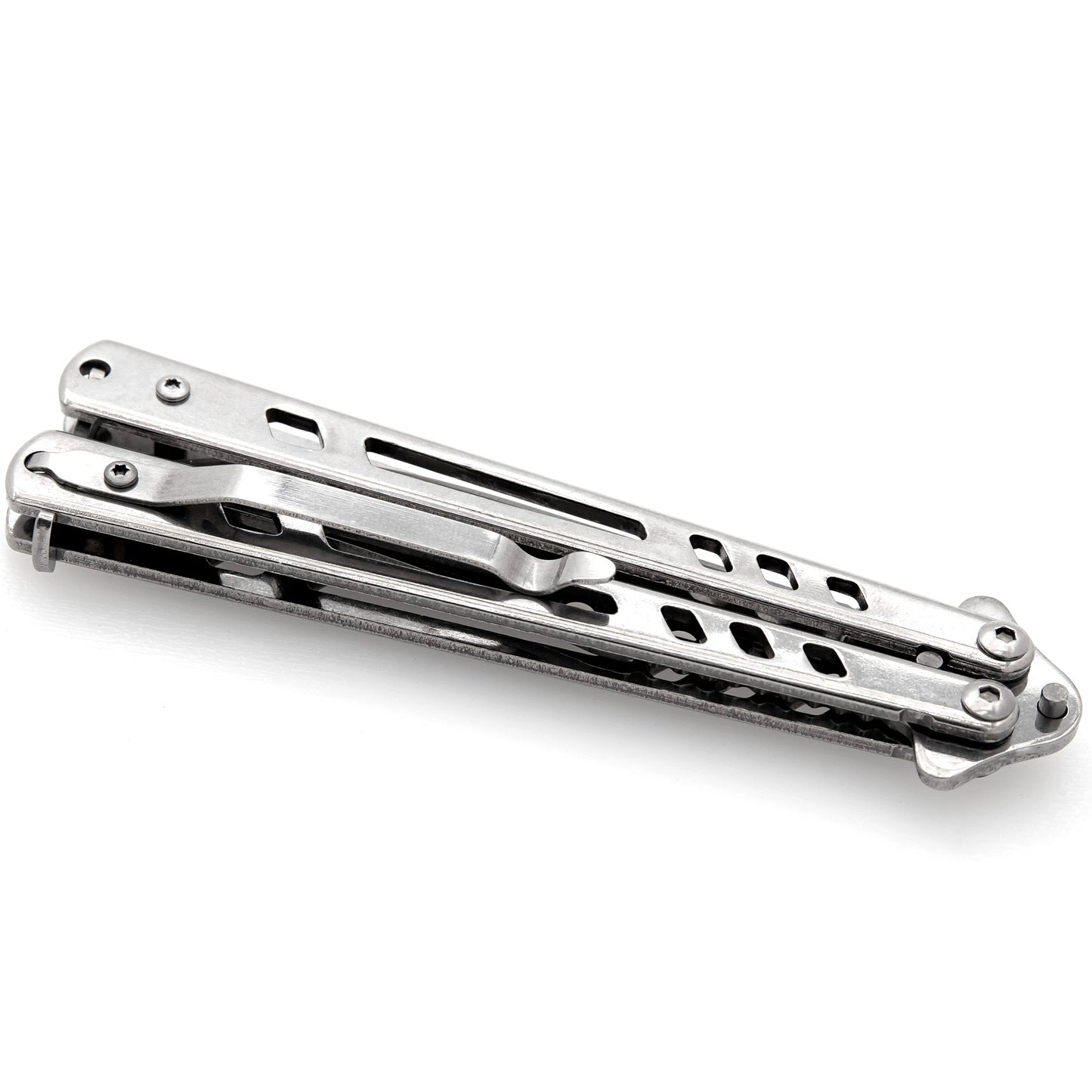 Shoots & Ladders Clip Point Balisong Butterfly Knife with Pocket Clip