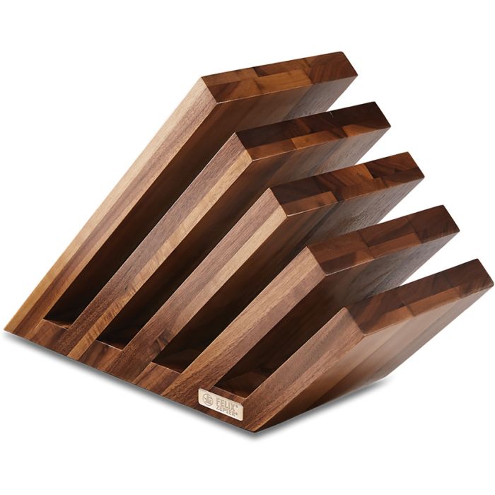 FELIX Magnetic Knife Block Walnut