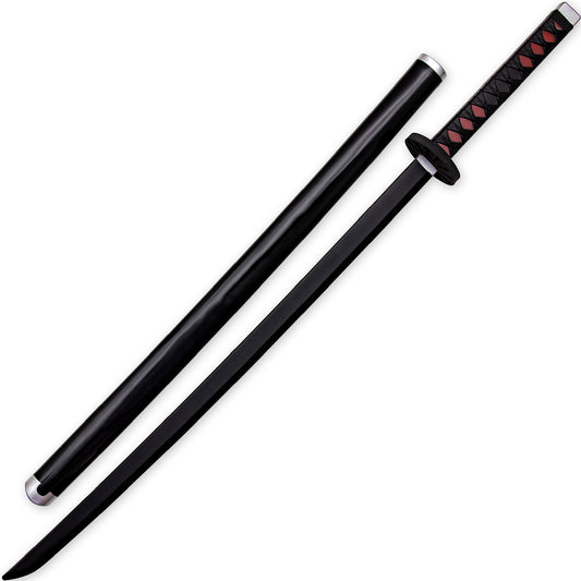 Tanjiro Kamado Polyurethane Foam Nichirin Black Blade Katana Anime Replica Cosplay Prop