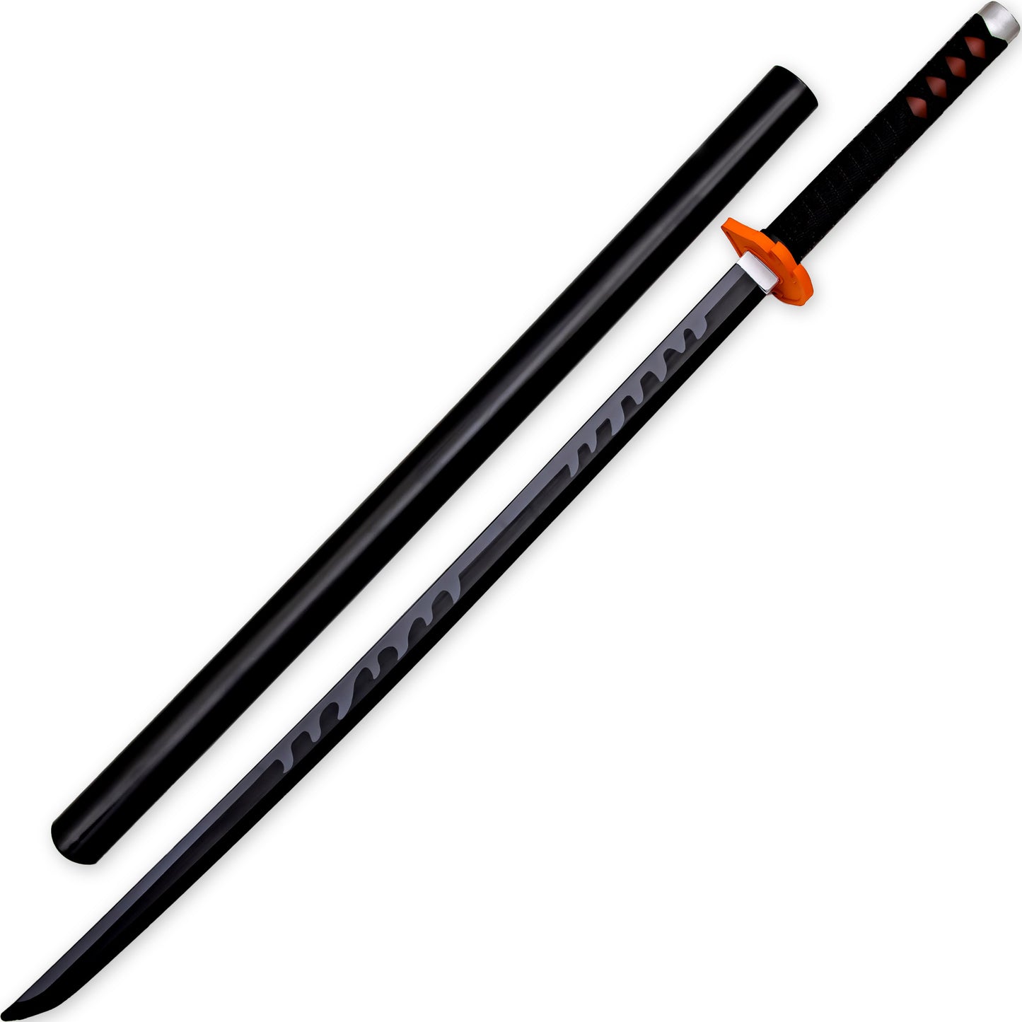 Tanjiro Kamado Polyurethane Foam Nichirin Katana Anime Replica Cosplay Prop Sword | Flame Hand Guard