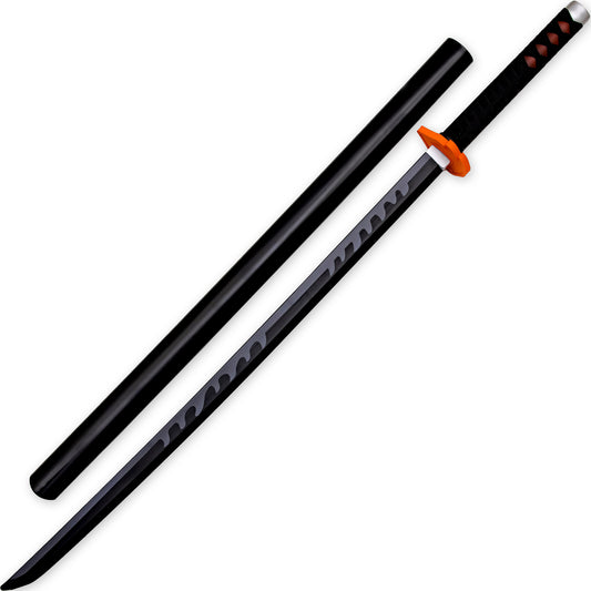 Tanjiro Kamado Polyurethane Foam Nichirin Katana Anime Replica Cosplay Prop Sword | Flame Hand Guard