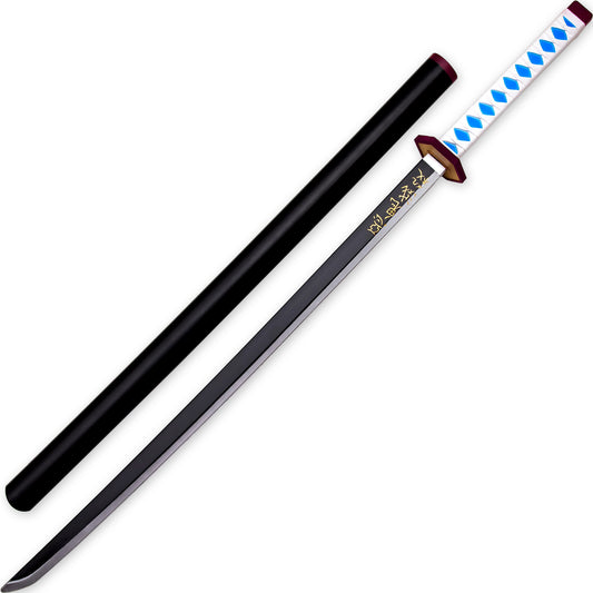 Giyu Tomioka Polyurethane Foam Water Hashira Nichirin Katana Anime Replica Cosplay Prop Sword