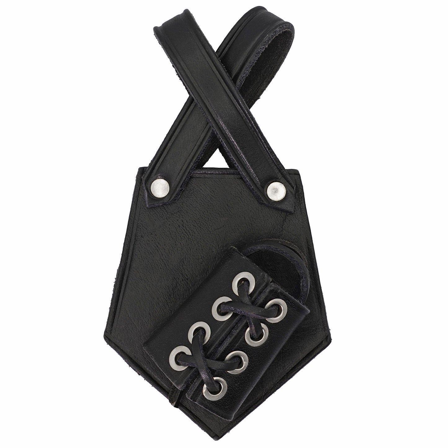 Left-Handed Loyal Support Adjustable Black Genuine Leather Costume Cosplay Functional Belt Holder Dagger Frog