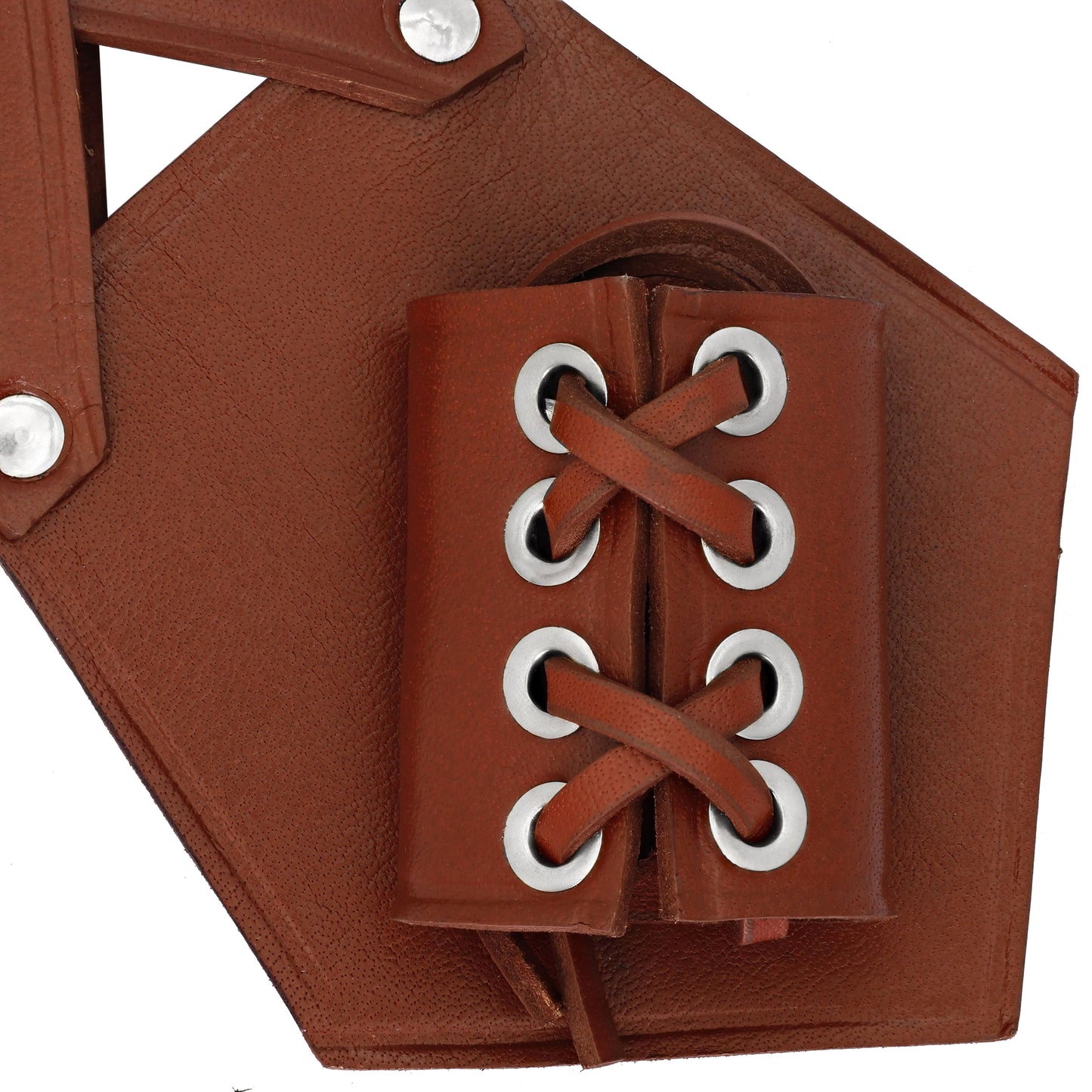 Left-Handed Loyal Support Adjustable Maroon Genuine Leather Costume Cosplay Functional Belt Holder Dagger Frog