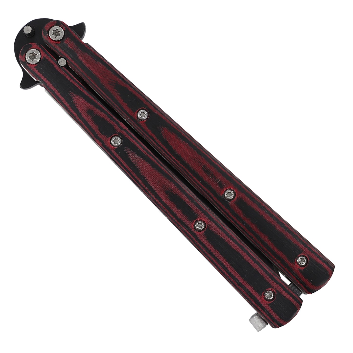 Strike Bold with the Micarta Red & Black Butterfly Knife and ABS Belt Holster