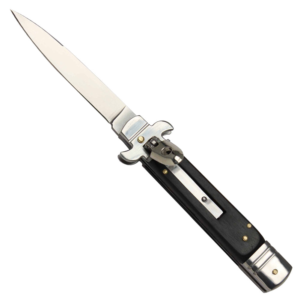 Automatice Stiletto Satin Silver Knife