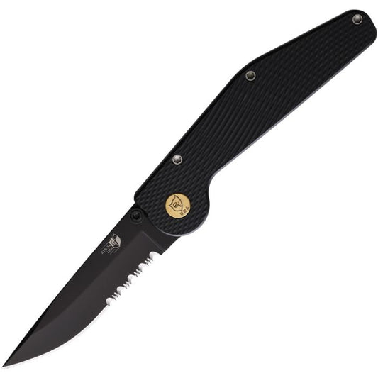 GT KNIVES Auto Button Lock DP Serrated