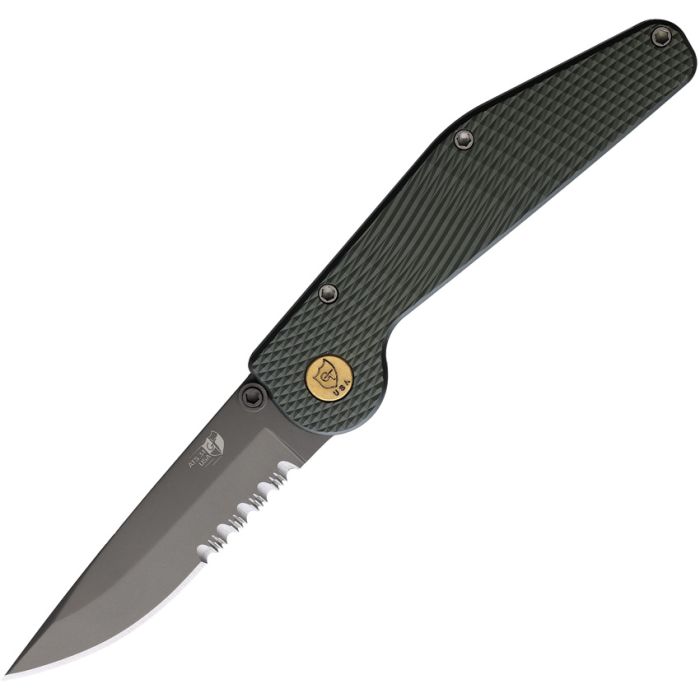 GT KNIVES Auto Button Lock DP Serrated