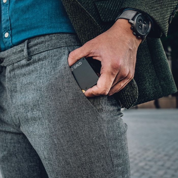 GRID Wallet Black Aluminum Wallet