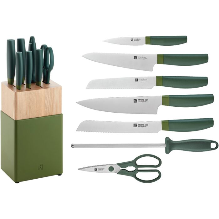 HENCKELS ZWILLING Now S 8pc Block Set Grn