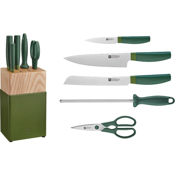 HENCKELS ZWILLING Now S 6pc Block Set Grn