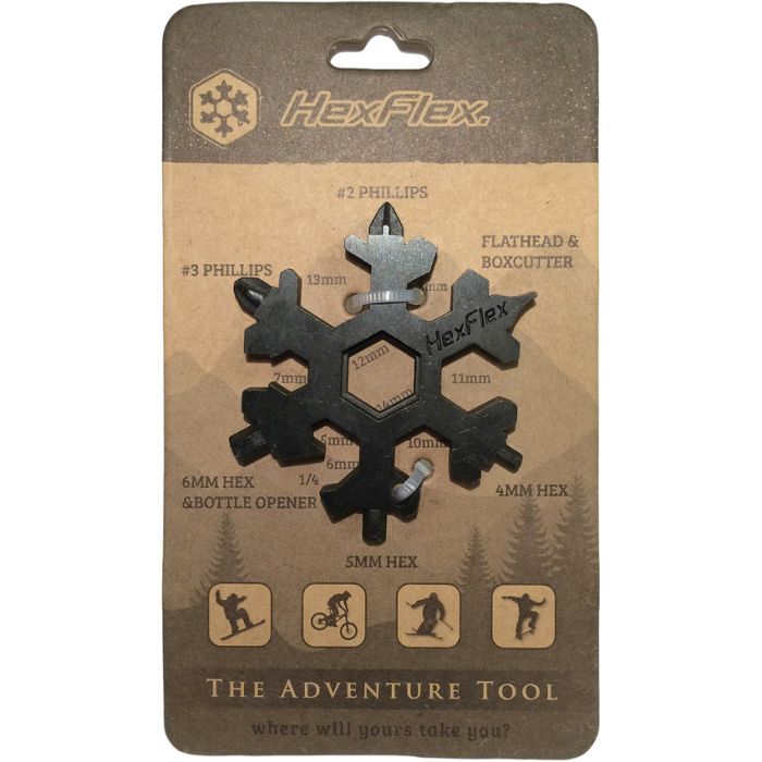 HexFlex Adventure Tool Black Metric