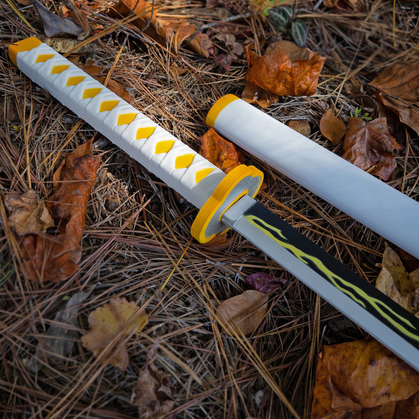 Art of Thunder Yellow Nichirin Katana | Kimetsu No Yaiba Agatsuma Zenitsu Replica Polyurethane Foam Sword