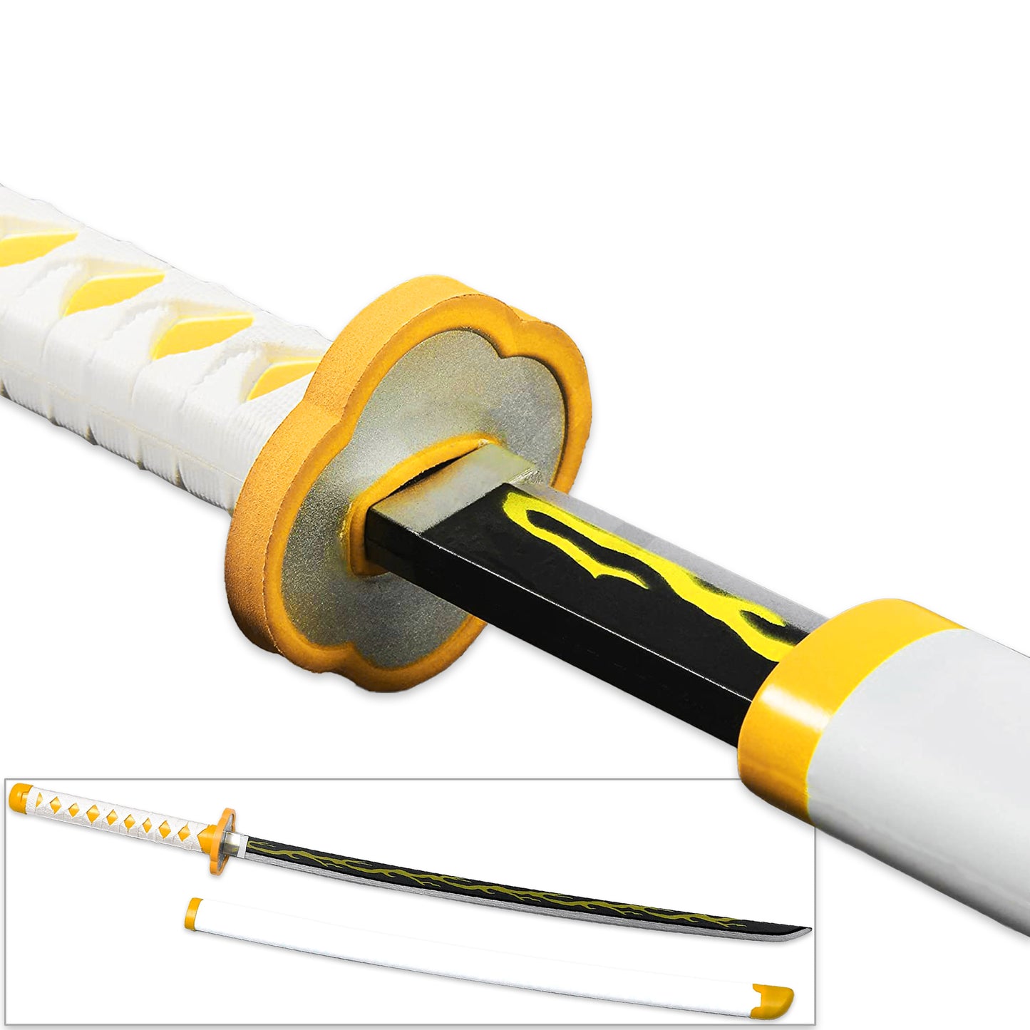 Art of Thunder Yellow Nichirin Katana | Kimetsu No Yaiba Agatsuma Zenitsu Replica Polyurethane Foam Sword