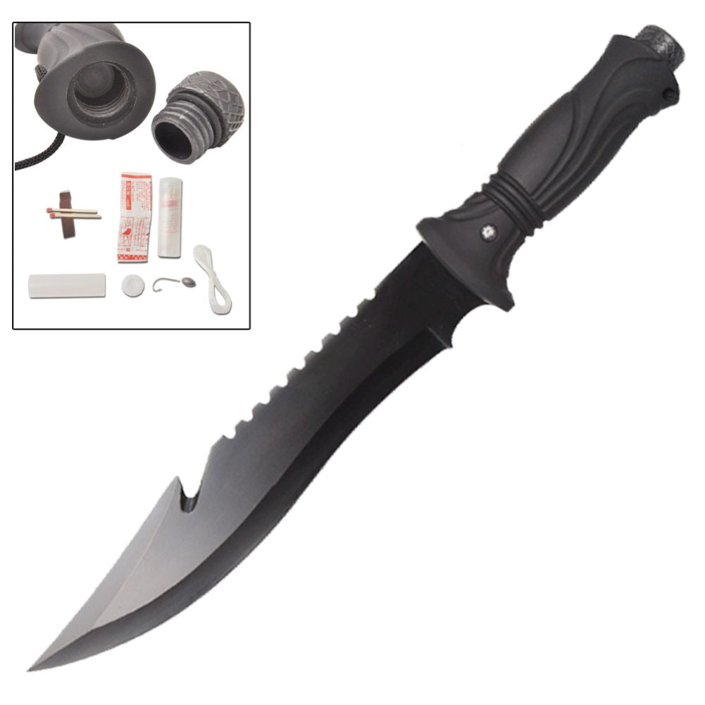 Shadow Assassin Survival Knife with Gut Hook