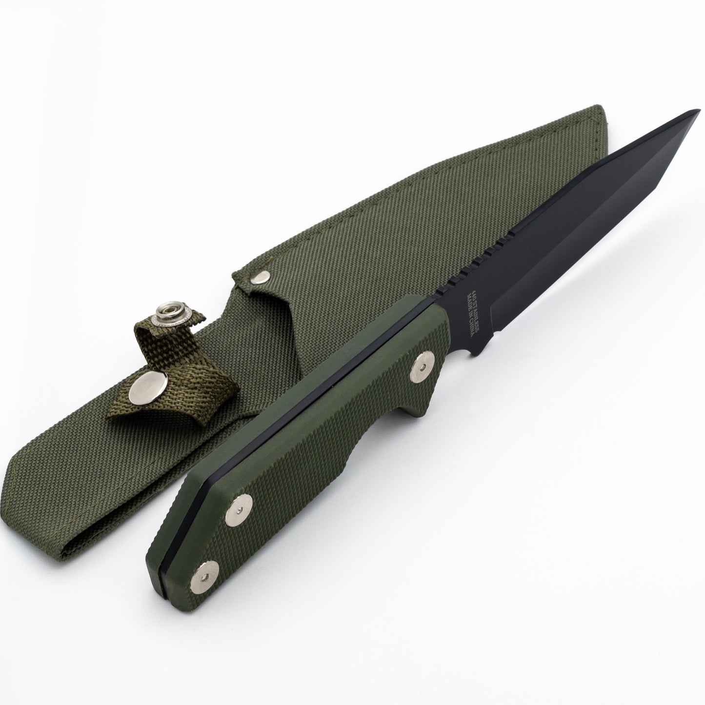 Heavily Wooded Tanto Survival Hunting Knife with Compass