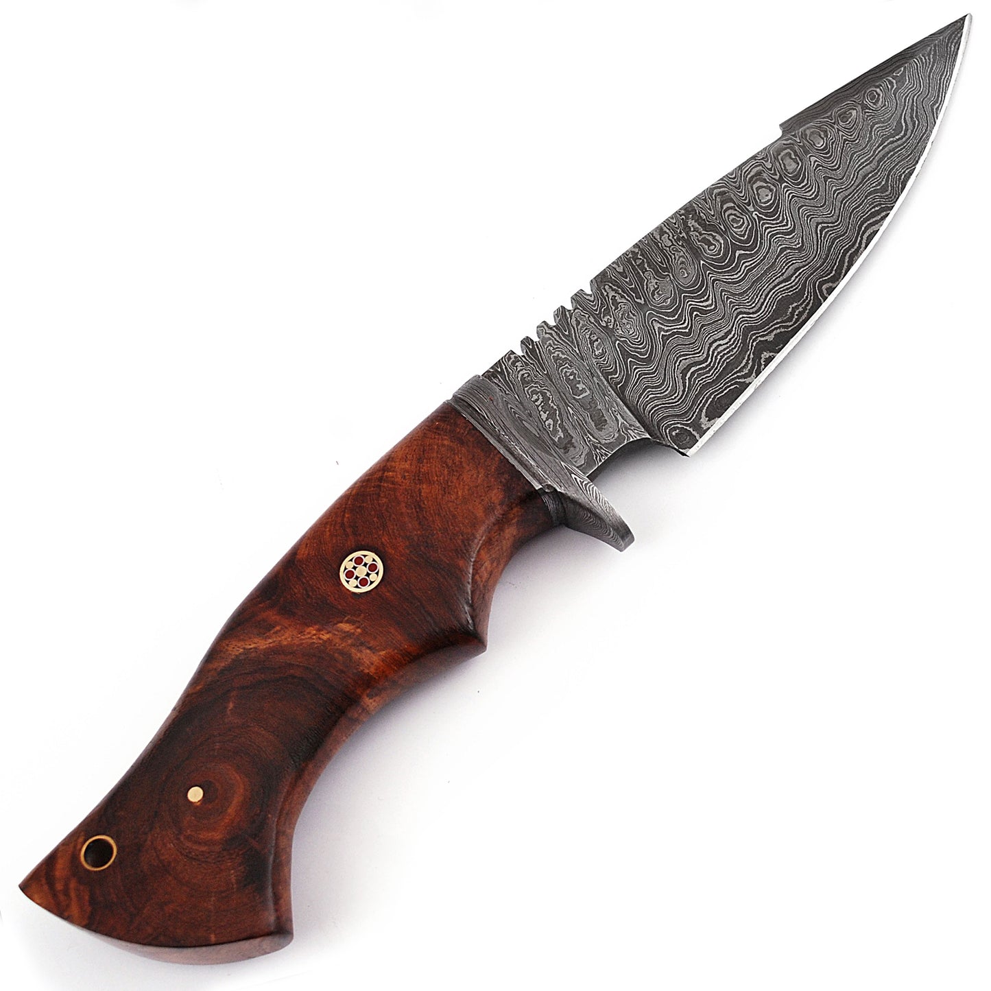 Grimlock Grove Damascus Steel Outdoor Hunting Knife