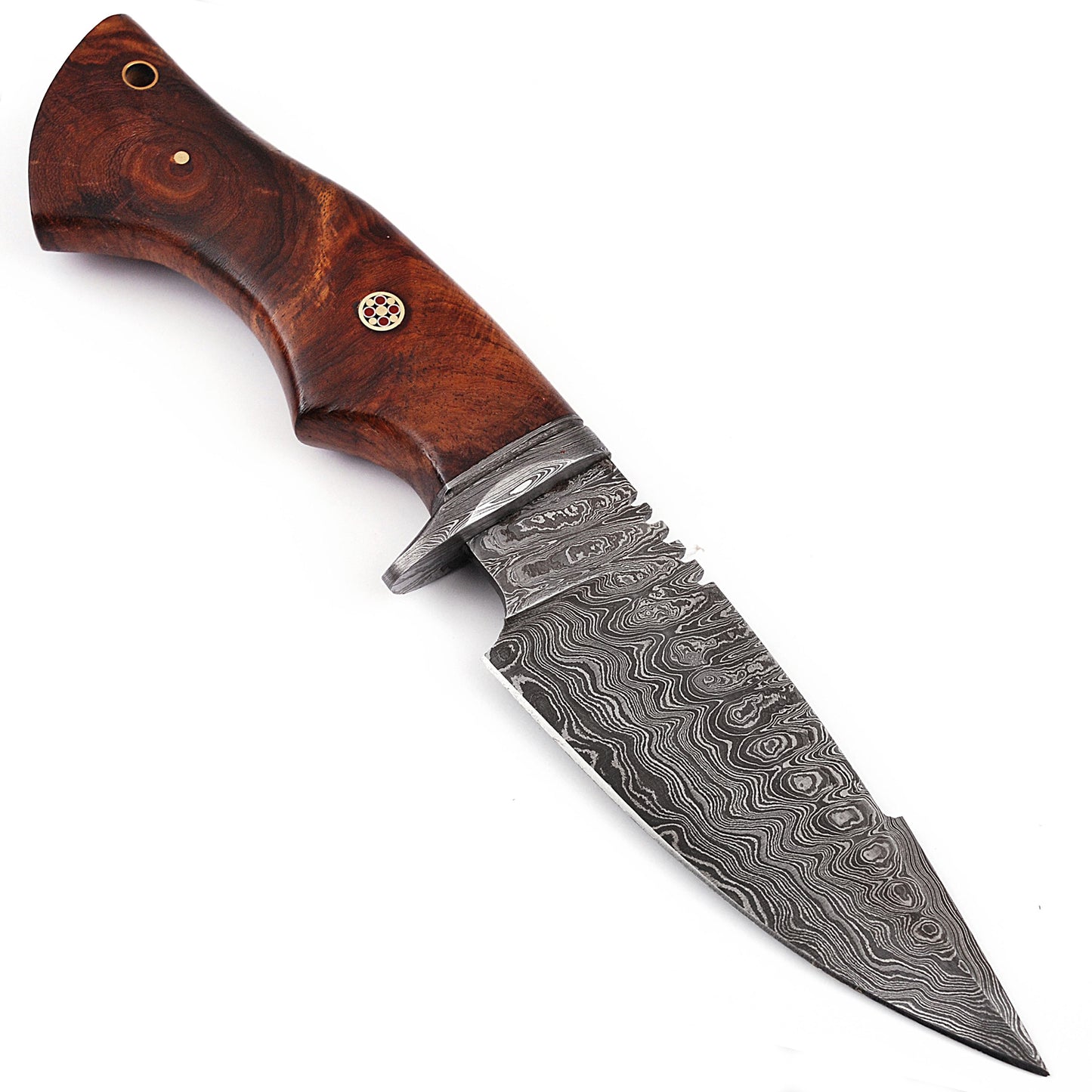 Grimlock Grove Damascus Steel Outdoor Hunting Knife