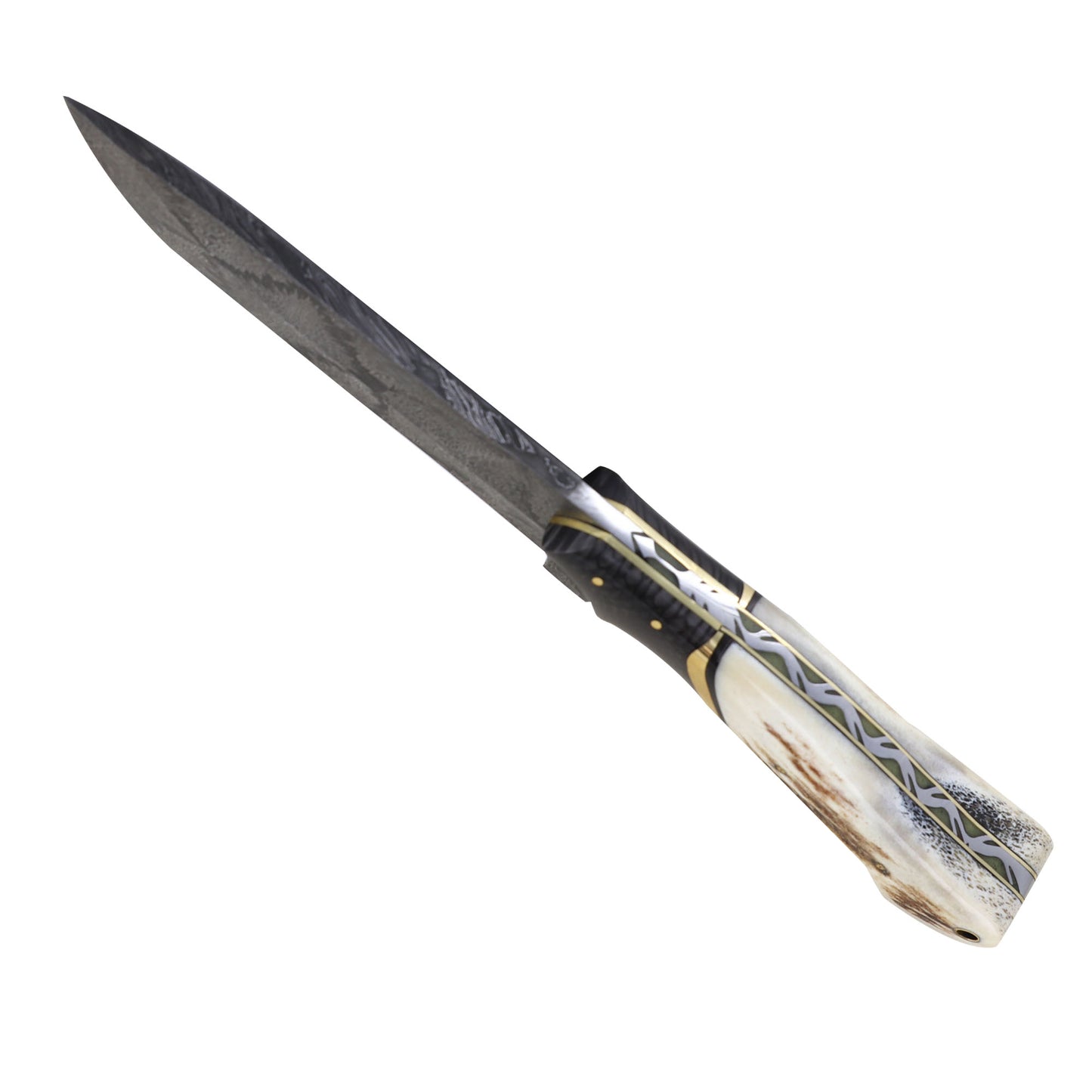 Effulgent Heights Firework Damascus Hunting Knife