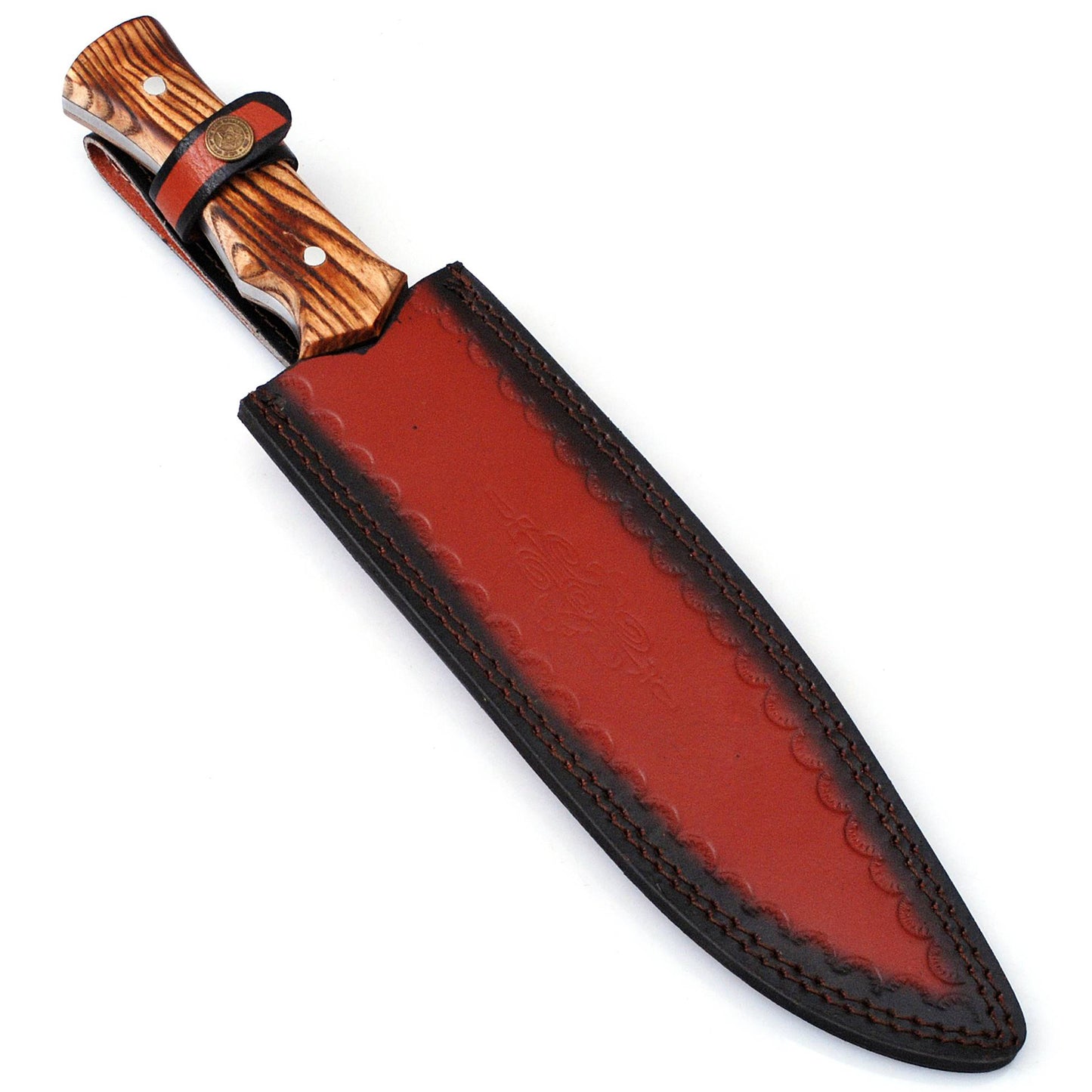 Wild Hog Bowie Outdoor Hunting Knife | Wooden Handle |