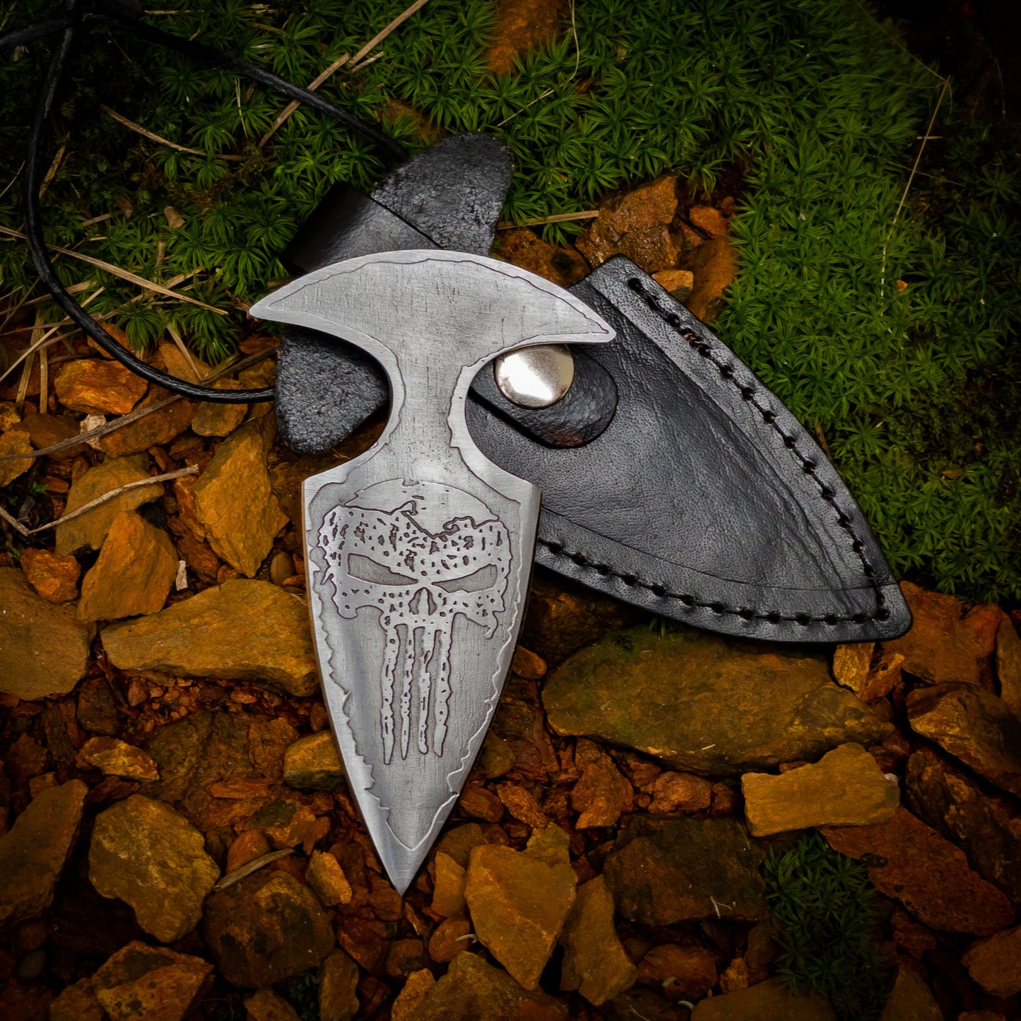 Pocket Reaper Push Dagger | High Carbon Steel Owl Face Punch Pocket Neck Knife