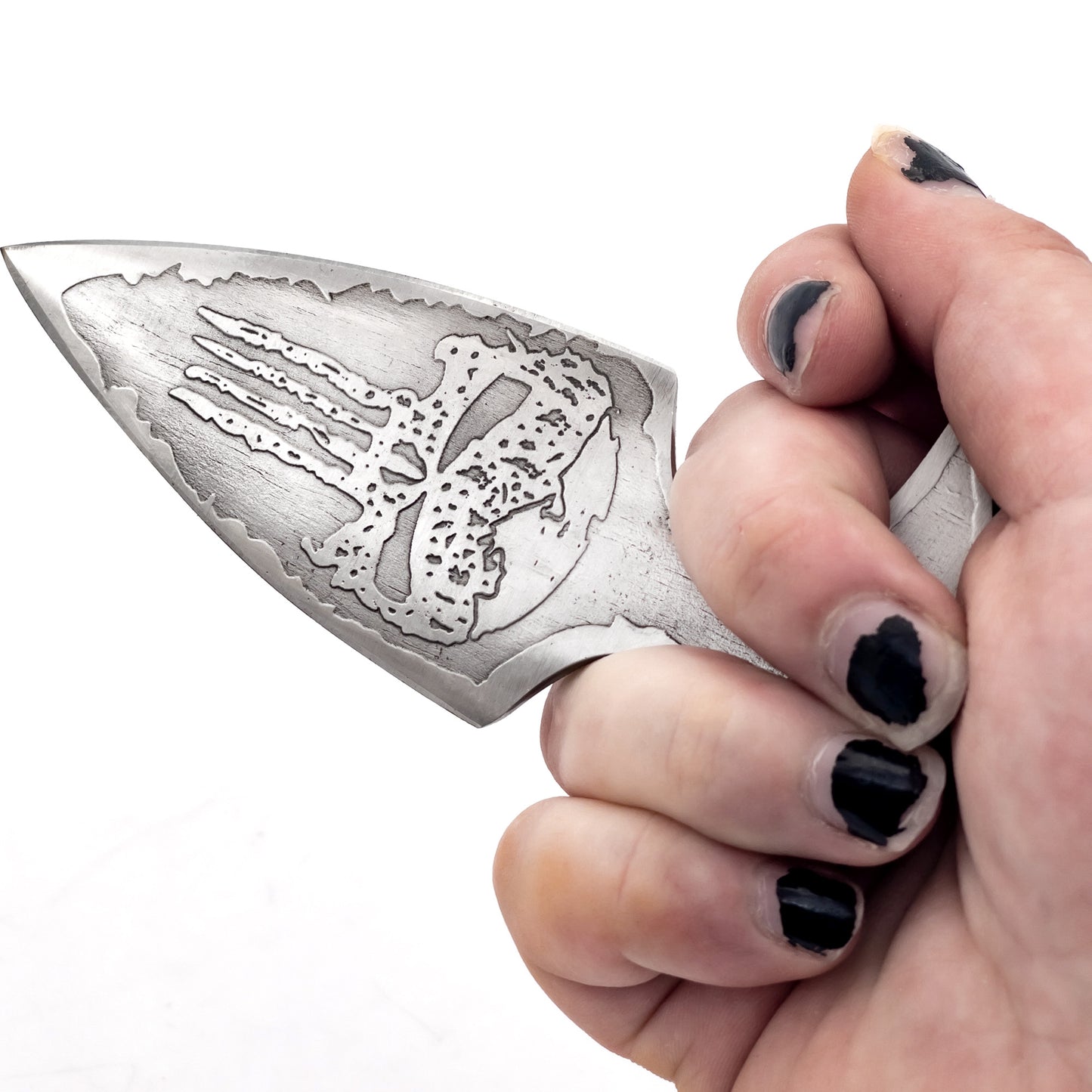 Pocket Reaper Push Dagger | High Carbon Steel Owl Face Punch Pocket Neck Knife