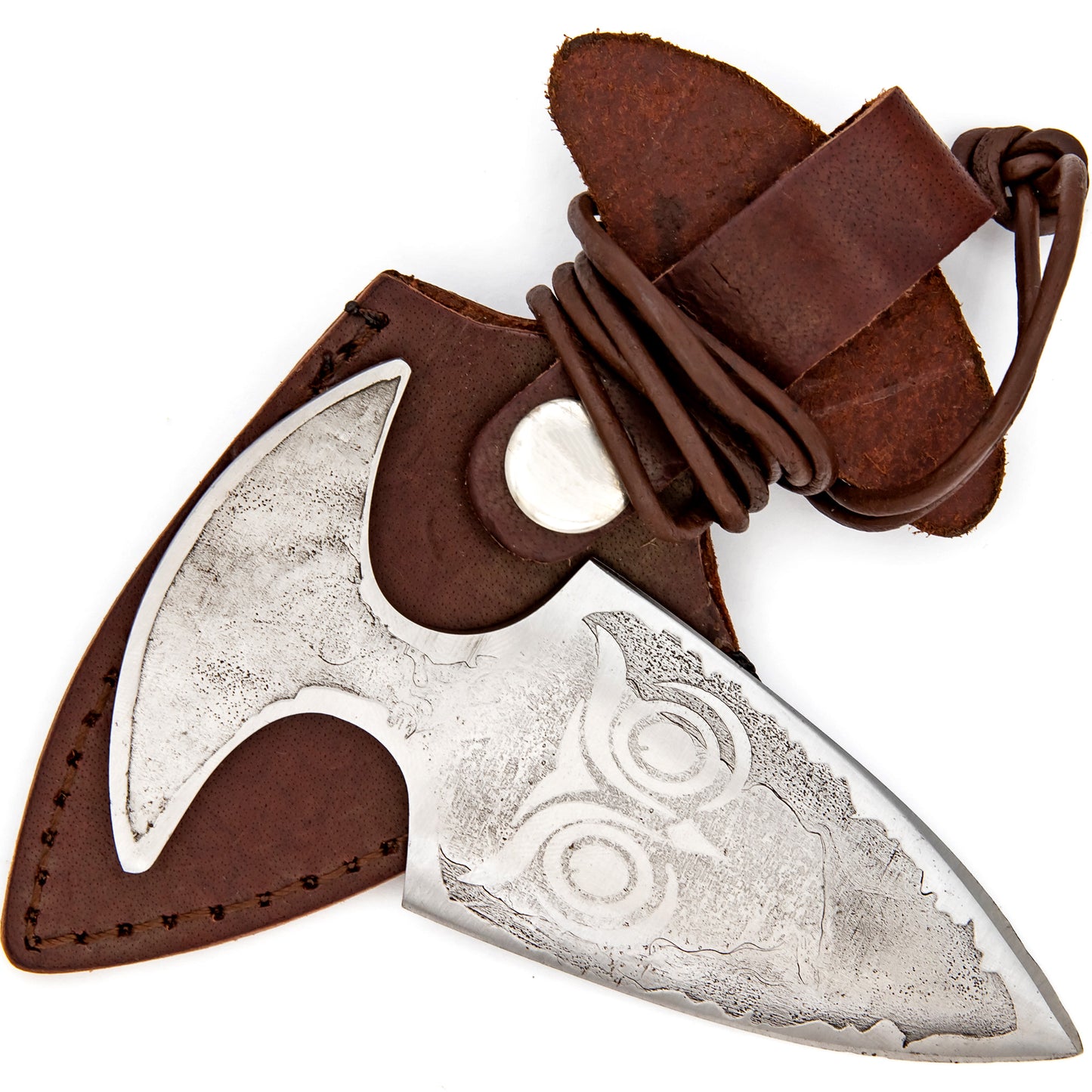 Omniscient Viewpoint Push Dagger | High Carbon Steel Owl Face Punch Pocket Neck Knife