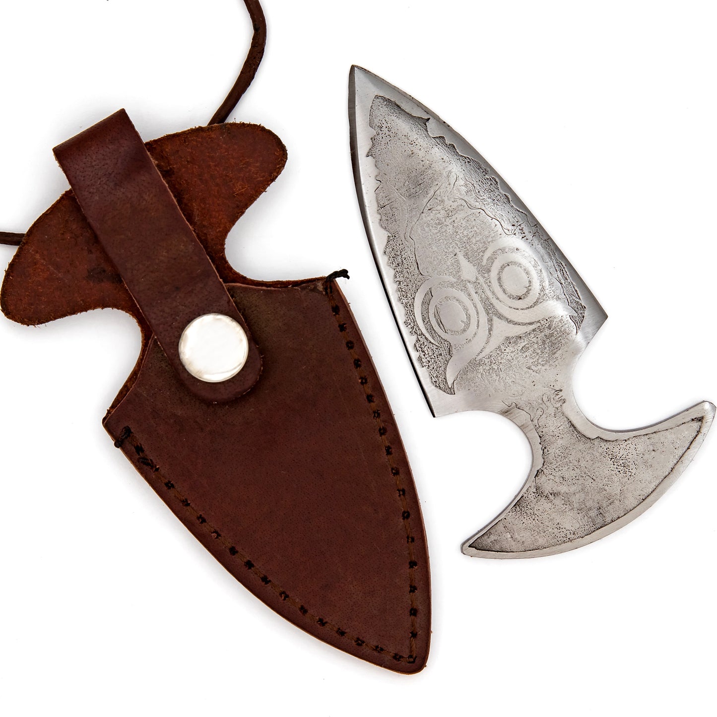 Omniscient Viewpoint Push Dagger | High Carbon Steel Owl Face Punch Pocket Neck Knife