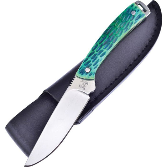 Hen & Rooster Small Hunter Green Bone