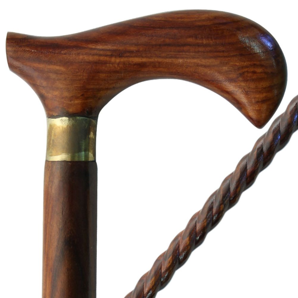 Spiral Sheesham Wood Derby Cane