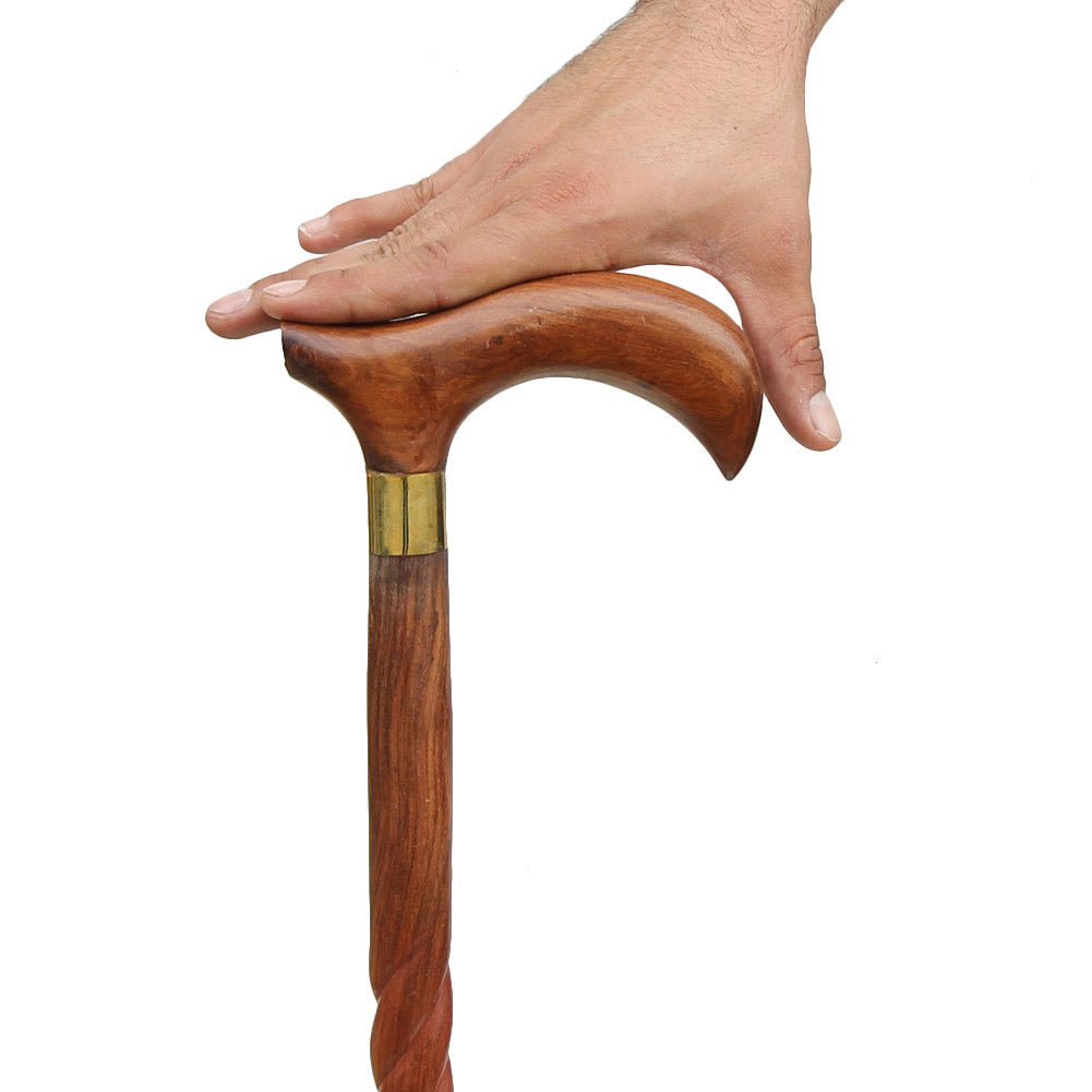 Spiral Sheesham Wood Derby Cane