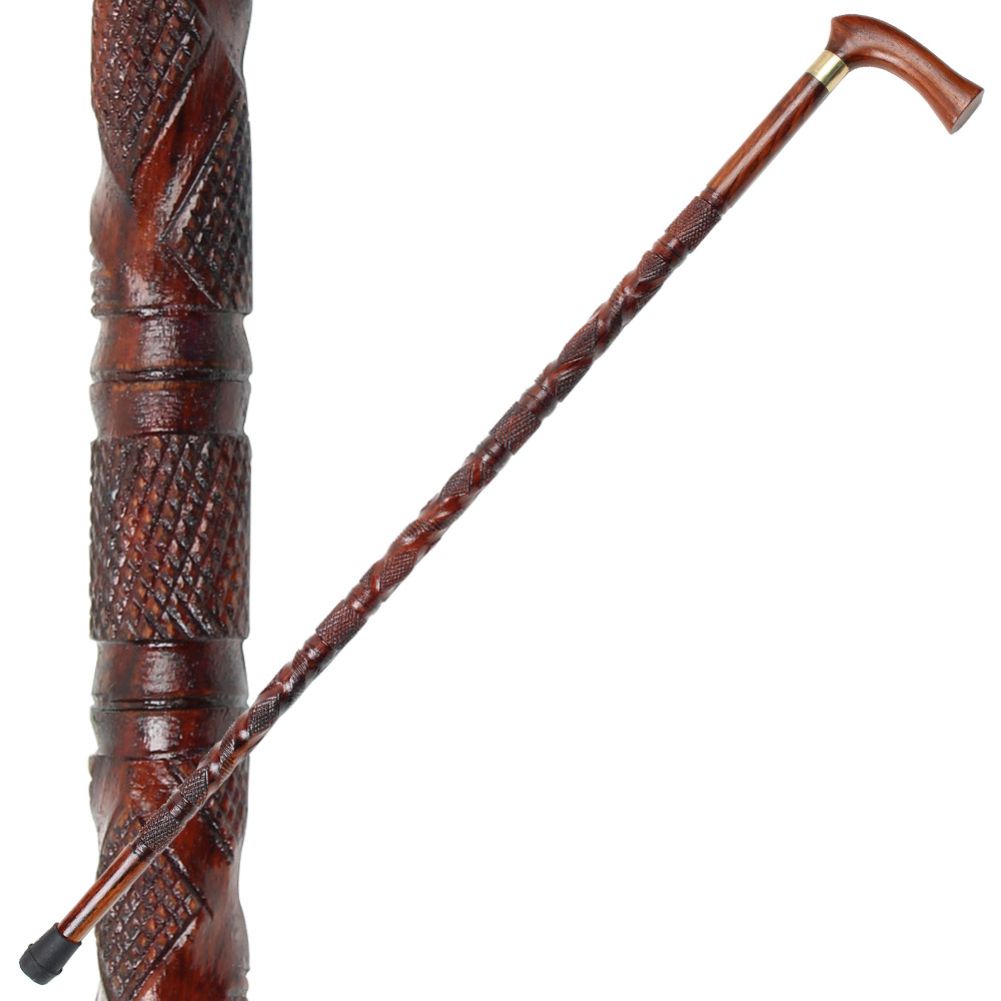 Art Deco Sheesham Wooden Walking Cane