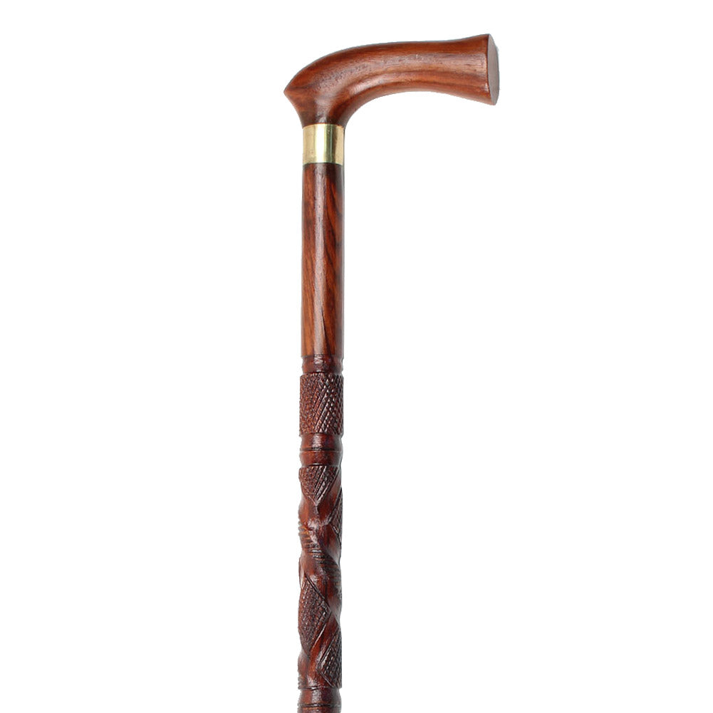 Art Deco Sheesham Wooden Walking Cane