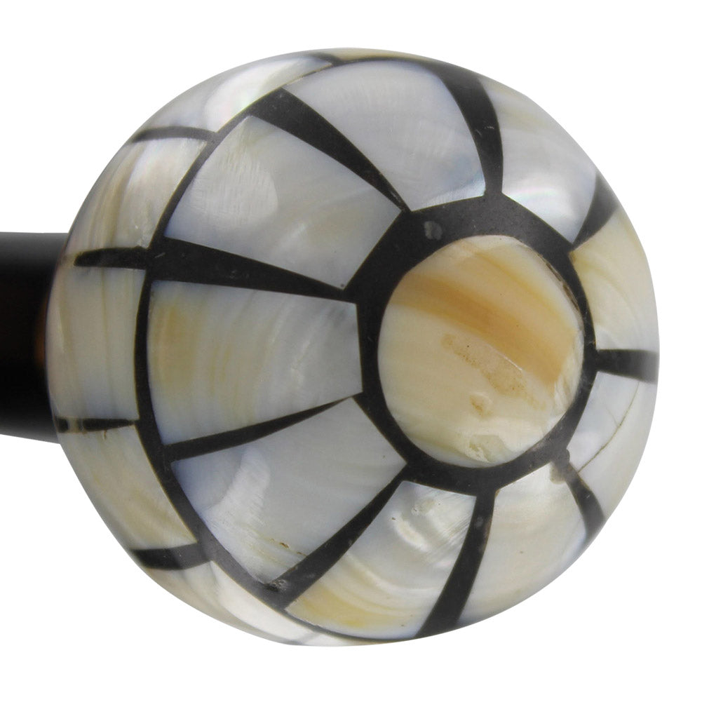 Mother of Pearl Genteel Sheesham Wooden Walking Cane