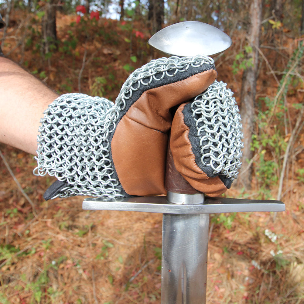 Padded 16g Functional Chainmail Battle Mittens