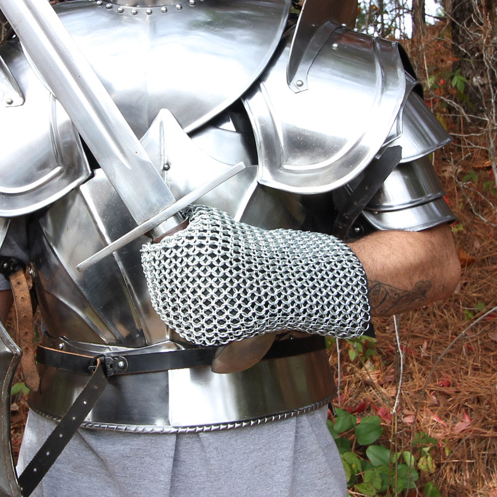 Padded 16g Functional Chainmail Battle Mittens