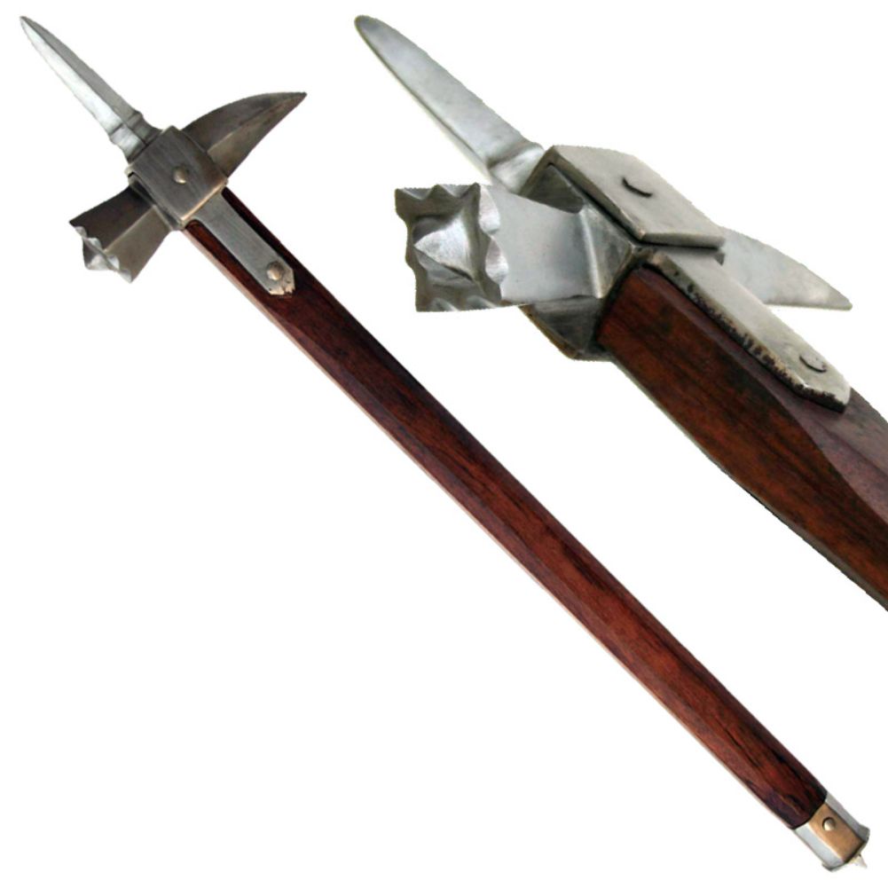 Medieval Functional Spiked Lucerne War Hammer