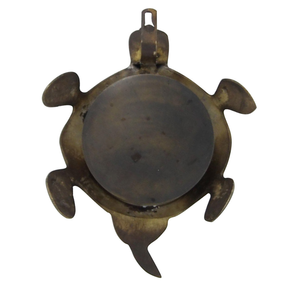 Vintage Tortoise Clock Antique Brass