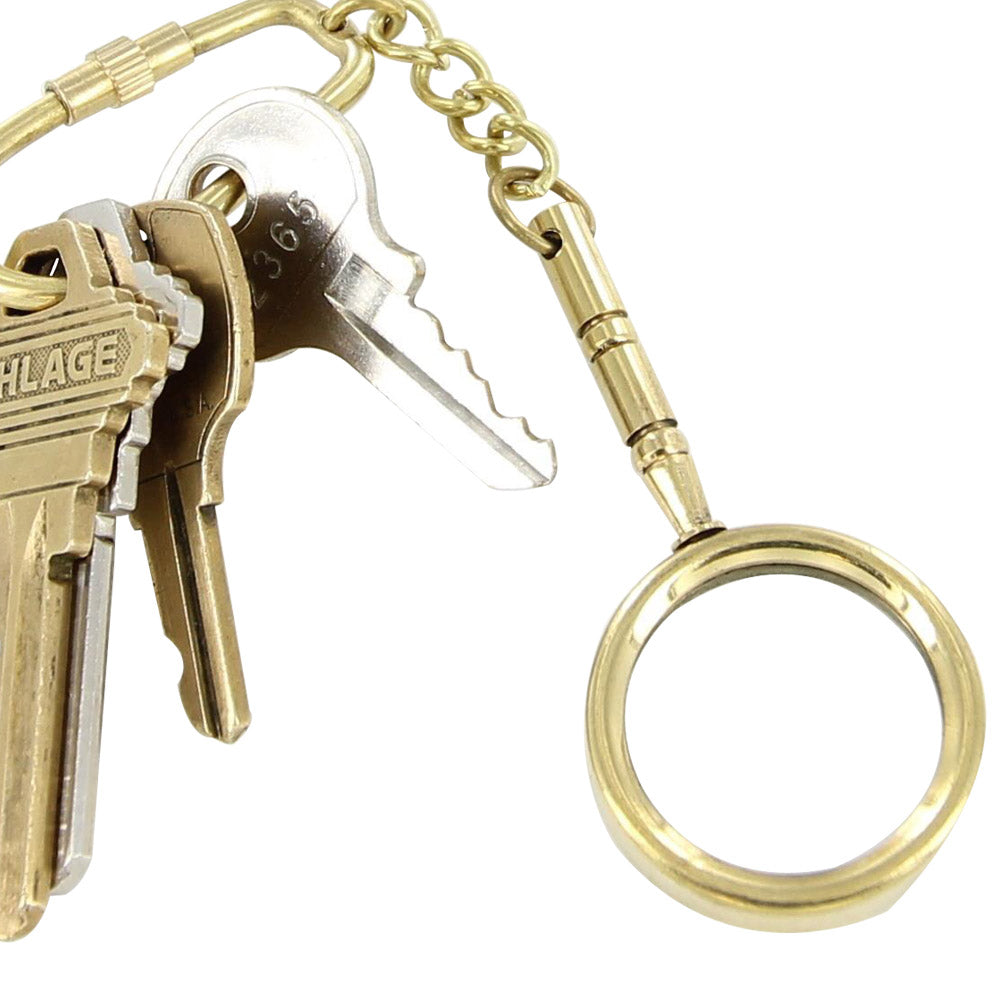 Tiny Explorer Genuine Brass Magnifying Keychain